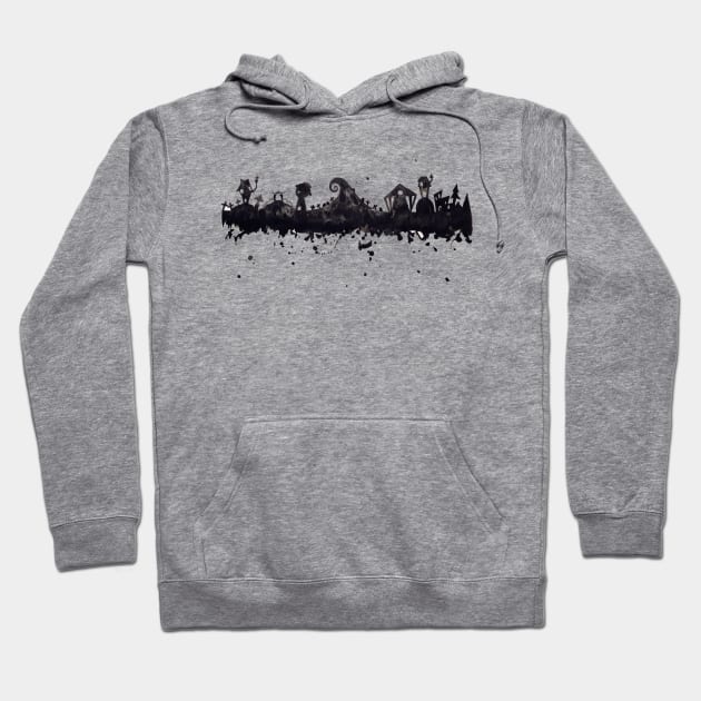 Nightmare Before Christmas Skyline Hoodie by CoconuTacha